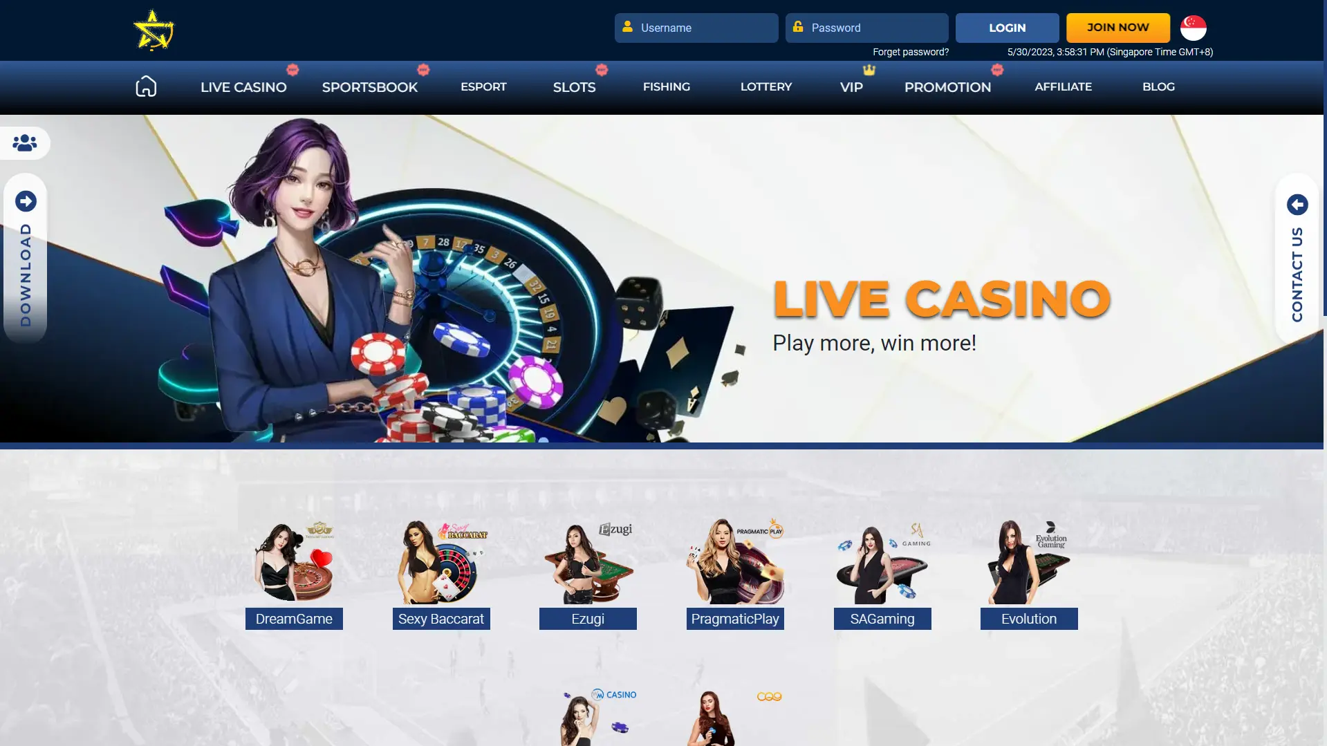 Hfive5-live casino